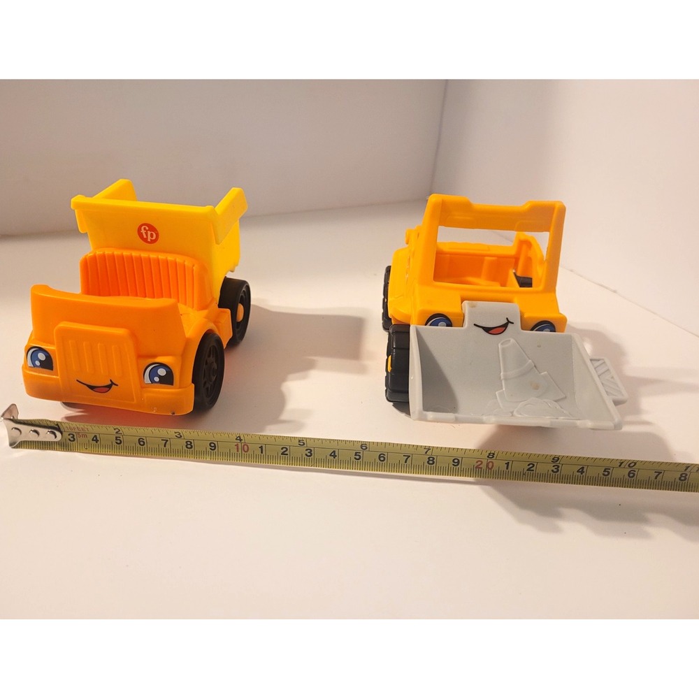 Toddler Toy Lot 2 Fisher Price Little People Construction Dumper Front Loader